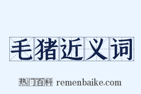 毛猪近义词是什么意思的图片